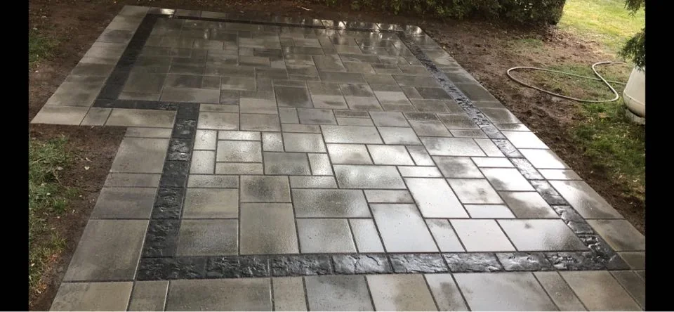 Patio en pavé uni
